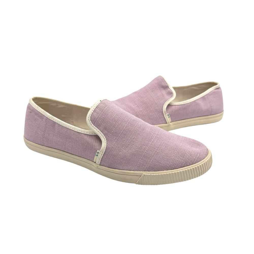 Toms Women's Clemente Pastel Purple Canvas Slip On Lifestyle Sneakers Shoes